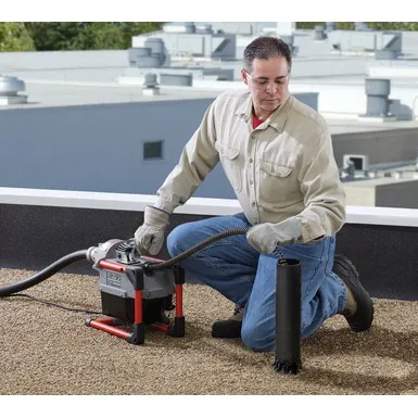 A Compact, Powered Sectional Drain Cleaning Machine Built